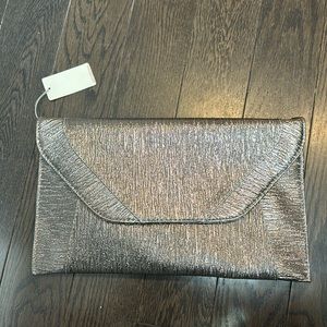 Silver/ champagne clutch